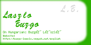 laszlo buzgo business card